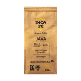 IncaFe Organic Coffee: Java Filter/Plunger 200g