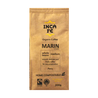 IncaFe Organic Coffee: Marin Estate Beans 200g