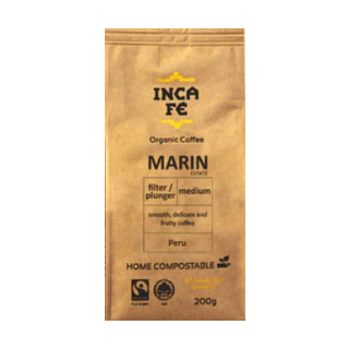 IncaFe Organic Coffee: Marin Estate Filter/Plunger 200g