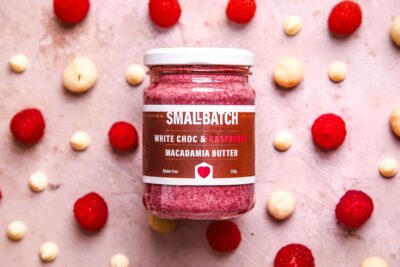 Small Batch White Chocolate & Raspberry Macadamia Butter 235g - Image 2